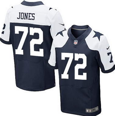 Men's Dallas Cowboys #72 Ed Jones Navy Blue Thanksgiving Retired Player NFL Nike Elite Jersey