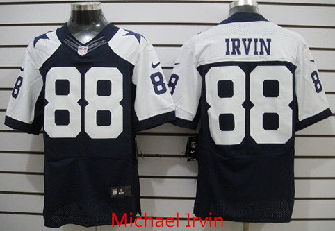 Men's Dallas Cowboys #88 Michael Irvin Navy Blue Thanksgiving Retired Player NFL Nike Elite Jersey