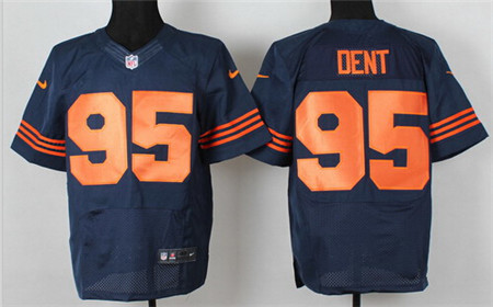 Men's Chicago Bears #95 Richard Dent Blue With Orange Nik Elite Jersey