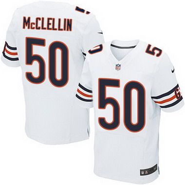 Men's Chicago Bears #50 Shea McClellin White Road NFL Nike Elite Jersey