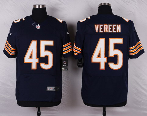 Men's Chicago Bears #45 Brock Vereen Navy Blue Team Color NFL Nike Elite Jersey