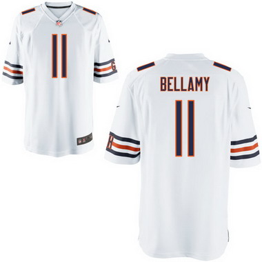 Men's Chicago Bears #11 Joshua Bellamy White Road NFL Nike Elite Jersey