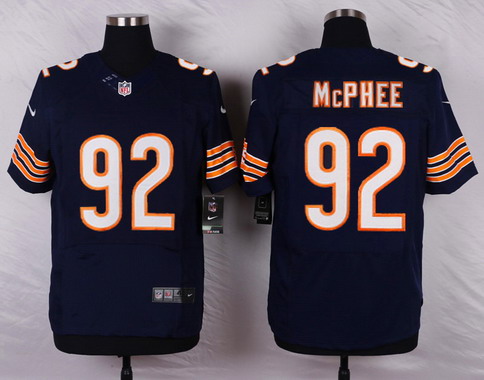 Men's Chicago Bears #92 Pernell McPhee Navy Blue Team Color NFL Nike Elite Jersey
