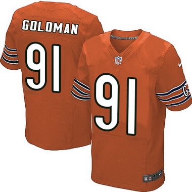 Men's Chicago Bears #91 Eddie Goldman Orange Alternate NFL Nike Elite Jersey