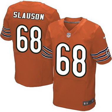Men's Chicago Bears #68 Matt Slauson Orange Alternate NFL Nike Elite Jersey