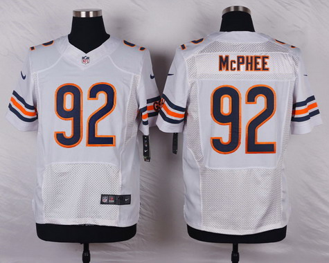 Men's Chicago Bears #92 Pernell McPhee White Road NFL Nike Elite Jersey
