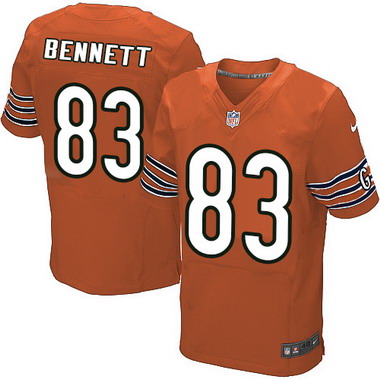 Men's Chicago Bears #83 Martellus Bennett Orange Alternate NFL Nike Elite Jersey