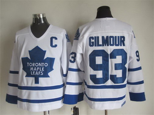 Men's Toronto Maple Leafs #93 Doug Gilmour 2000-01 White CCM Vintage Throwback Jersey