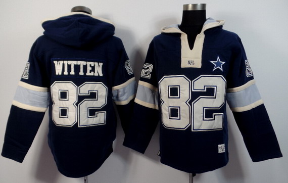 Men's Dallas Cowboys #82 Jason Witten Navy Blue Team Color 2015 NFL Hoodie