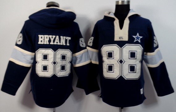 Men's Dallas Cowboys #88 Dez Bryant Navy Blue Team Color 2015 NFL Hoodie