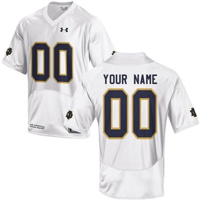 Mens Notre Dame Fighting Irish Custom Michael Mayer Tommy Kraemer Robert Hainsey Liam Eichenberg Michael Mayer Under Armour White Football Jersey