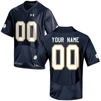 Mens Notre Dame Fighting Irish Custom Michael Mayer Tommy Kraemer Isaiah Pryor Shayne Simon Kyle Hamilton Kyren Williams Under Armour Navy Football Jersey