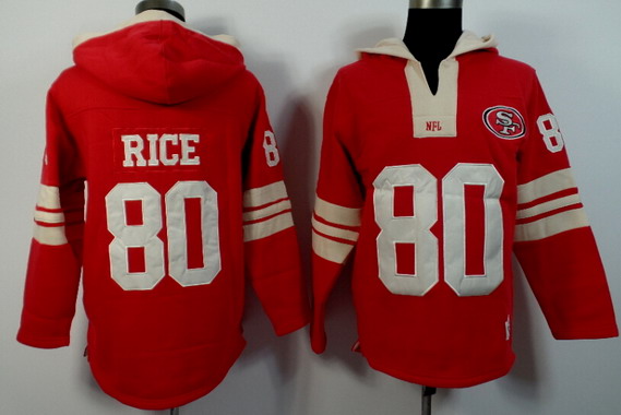 Men's San Francisco 49ers #80 80 Jerry Rice Red Team Color Team Color 2015 NFL Hoodie