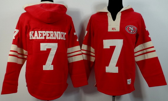 Men's San Francisco 49ers #7 Colin Kaepernick Red Team Color Team Color 2015 NFL Hoodie