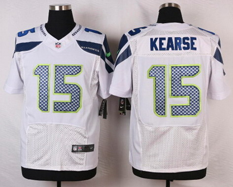 Men's Seattle Seahawks #15 Jermaine Kearse White Road NFL Nike Elite Jersey
