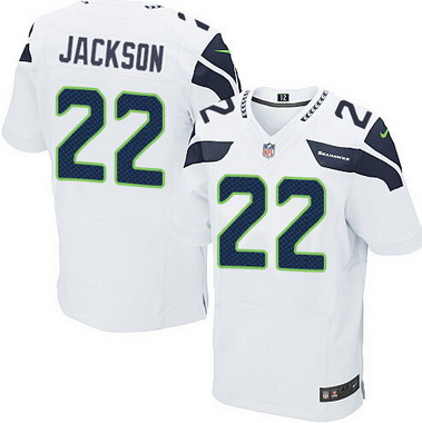 Men's Seattle Seahawks #22 Fred Jackson White Road NFL Nike Elite Jersey