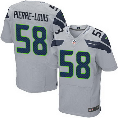 Men's Seattle Seahawks #58 Kevin Pierre-Louis Gray Alternate NFL Nike Elite Jersey