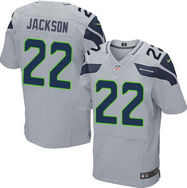 Men's Seattle Seahawks #22 Fred Jackson Gray Alternate NFL Nike Elite Jersey