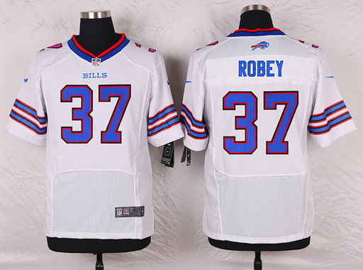 Men's Buffalo Bills #37 Nickell Robey White Road NFL Nike Elite Jersey