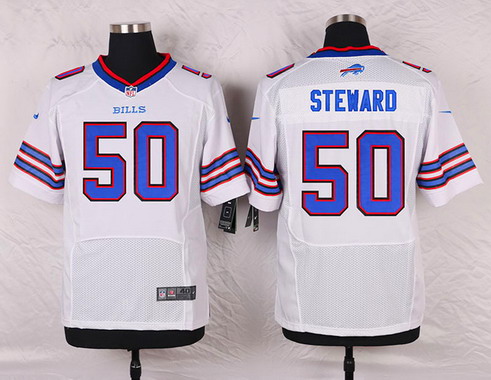 Men's Buffalo Bills #50 Tony Steward White Road NFL Nike Elite Jersey