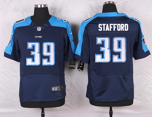 Men's Tennessee Titans #39 Daimion Stafford Navy Blue Alternate NFL Nike Elite Jersey