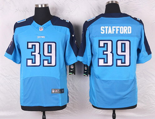 Men's Tennessee Titans #39 Daimion Stafford Light Blue Team Color NFL Nike Elite Jersey