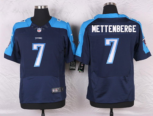 Men's Tennessee Titans #7 Zach Mettenberger Navy Blue Alternate NFL Nike Elite Jersey