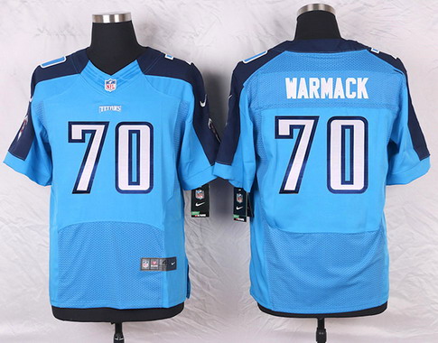 Men's Tennessee Titans #70 Chance Warmack Light Blue Team Color NFL Nike Elite Jersey