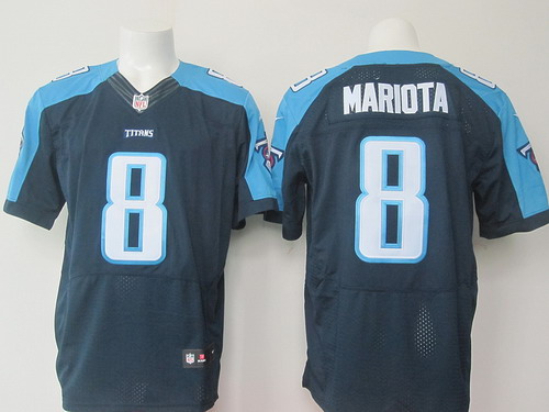 Men's Tennessee Titans #8 Marcus Mariota Navy Blue Alternate NFL Nike Elite Jersey