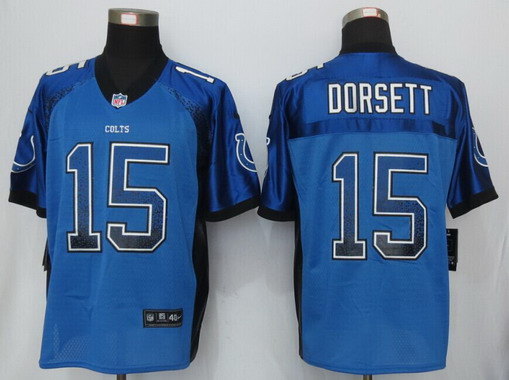 Men's Indianapolis Colts #15 Phillip Dorsett Royal Blue Drift Fashion NFL Nike Elite Jersey