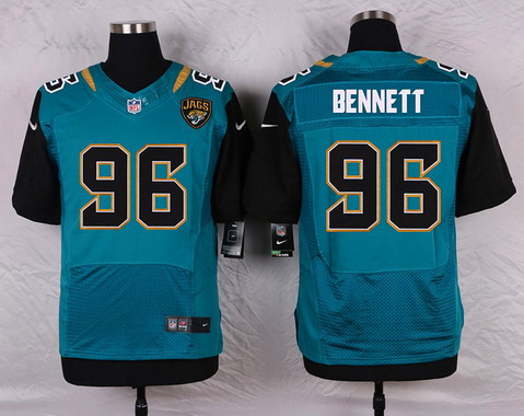 Men's Jacksonville Jaguars #96 Michael Bennett Teal Green Alternate NFL Nike Elite Jersey