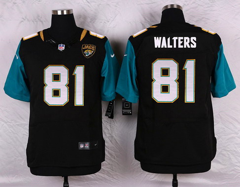 Men's Jacksonville Jaguars #81 Bryan Walters Black Team Color NFL Nike Elite Jersey