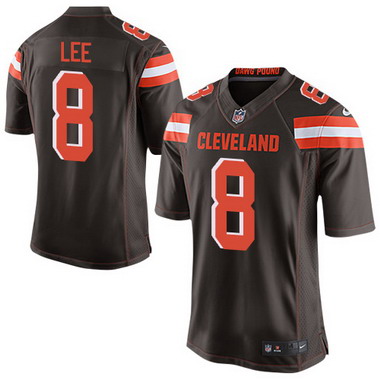 Men's Cleveland Browns #8 Andy Lee Brown Team Color 2015 NFL Nike Elite Jersey
