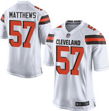 Men's Cleveland Browns #57 Clay Matthews Road 2015 NFL Nike Elite Jersey