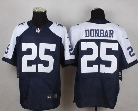 Men's Dallas Cowboys #25 Lance Dunbar Navy Blue Thanksgiving Alternate NFL Nike Elite Jersey