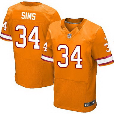 Men's Tampa Bay Buccaneers #34 Charles Sims Orange Alternate NFL Nike Elite Jersey