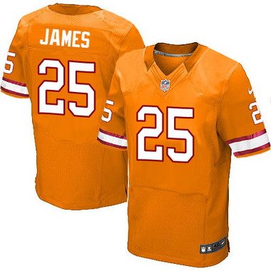 Men's Tampa Bay Buccaneers #25 Mike James Orange Alternate NFL Nike Elite Jersey