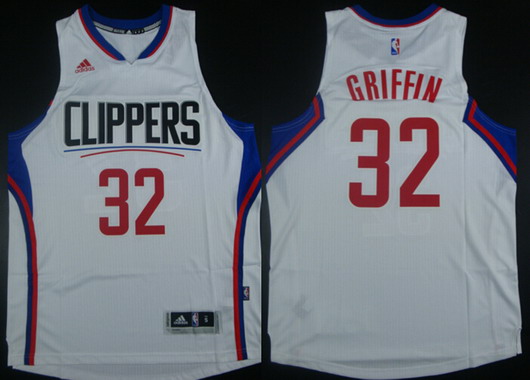 Men's Los Angeles Clippers #32 Blake Griffin Revolution 30 Swingman 2015 New White Jersey