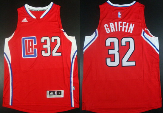 Men's Los Angeles Clippers #32 Blake Griffin Revolution 30 Swingman 2015 New Red Jersey