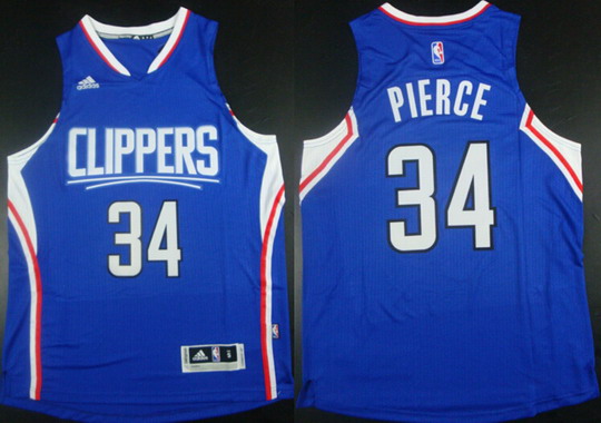 Men's Los Angeles Clippers #34 Paul Pierce Revolution 30 Swingman 2015 New Blue Jersey