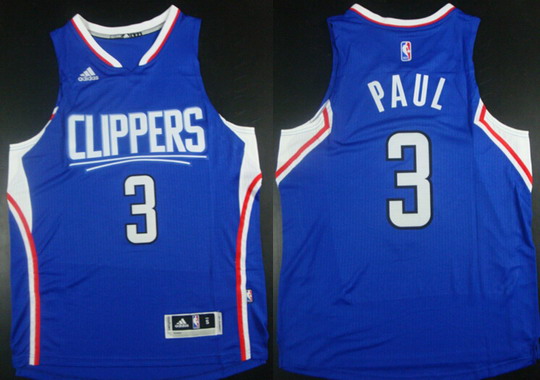 Men's Los Angeles Clippers #3 Chris Paul Revolution 30 Swingman 2015 New Blue Jersey