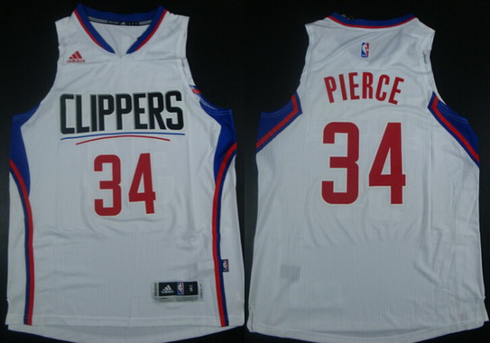 Men's Los Angeles Clippers #34 Paul Pierce Revolution 30 Swingman 2015 New White Jersey