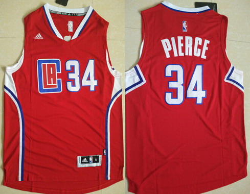 Men's Los Angeles Clippers #34 Paul Pierce Revolution 30 Swingman 2015 New Red Jersey