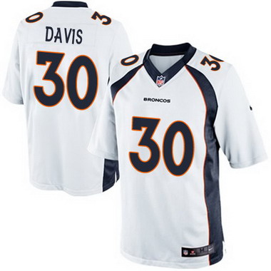 Youth Denver Broncos #30 Terrell Davis White Retired Player NFL Nike Game Jersey