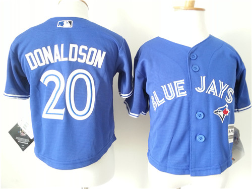 Toddler Toronto Blue Jays #20 Josh Donaldson Alternate Blue 2015 MLB Cool Base Jersey