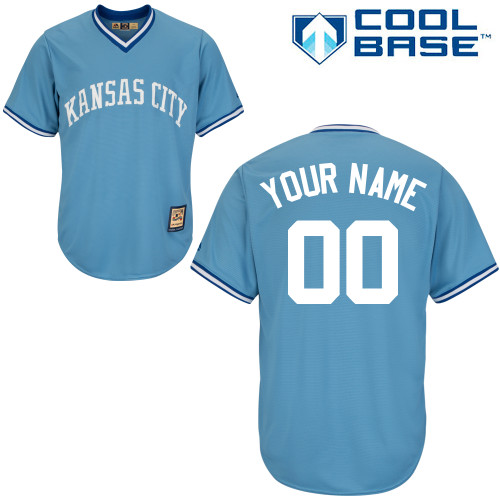 Men's Kansas City Royals Cool Base Personalized Road Cooperstown Jersey