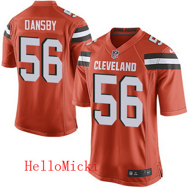 Men's Cleveland Browns Brown #56 Karlos Dansby Orange Alternate 2015 NFL Nike Elite Jersey
