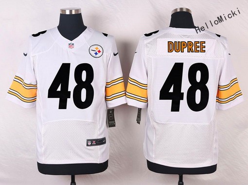 men's pittsburgh steelers #48 bud dupree white road nfl nike elite jersey