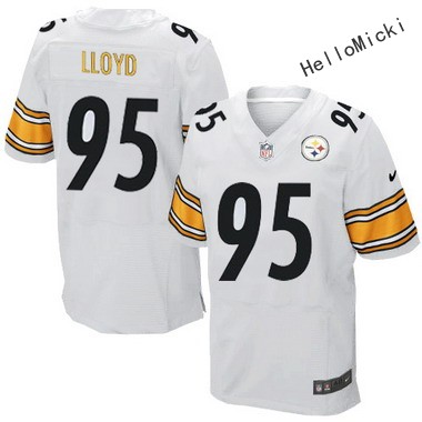 Men's Pittsburgh Steelers Retired Players #95 greg lloyd White Elite Jersey