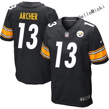 men's pittsburgh steelers #13 dri archer black team color nfl nike elite jersey